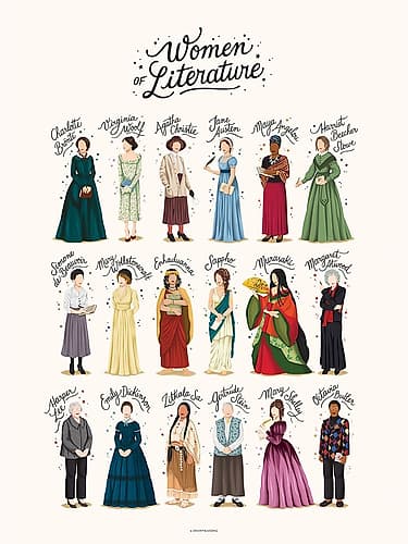 Women of Literature Art Print