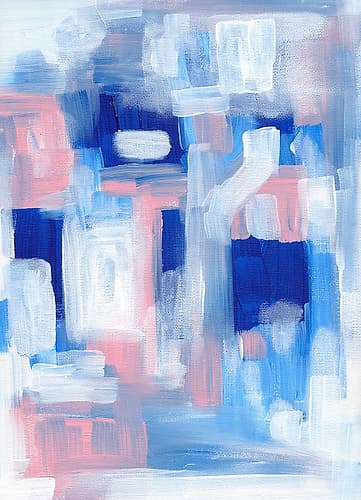 Winter Winds Abstract Art Print