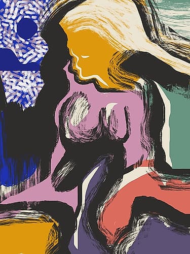 Sitting Muse Abstract Art Print