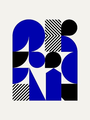 Geometrical Shapes Arrangement Art Print
