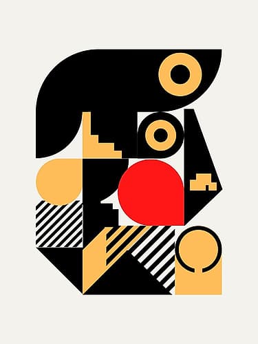 Geometrical Portrait Art Print