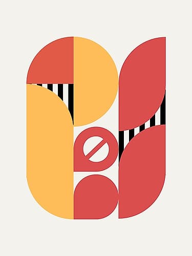 Geometrical Tulip Design Minimalist Print