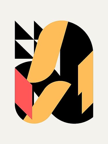 Geometrical N Abstract Art Print