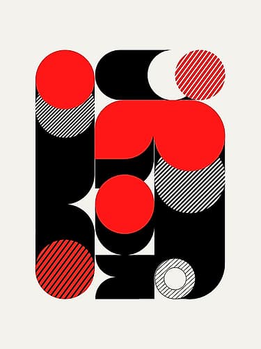 Geometrical Play With Cylinder Art Print