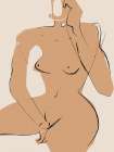 Sitting Nude In Nude Art Print