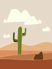 Southwest Cactus Landscape Art Print