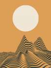 Desert Sand Wave and Sun Art Print