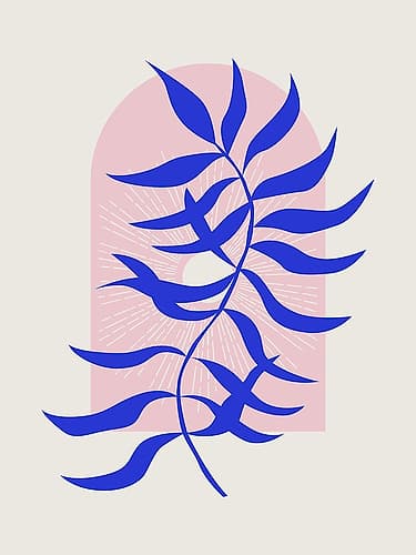 Fern Sun Bathing Abstract Art Print