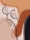 Abstract Earth Tones and Line Art Art Print