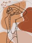 Abstract Figure In Eart Tone Art Print