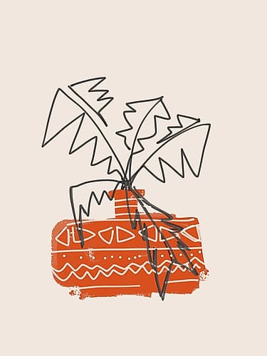 Hand Drawn Plant Sketch Minimalist Print