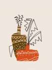 Hand Drawn Vase Sketch Still Life Print
