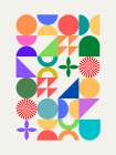 Mid Century Colors Art Print