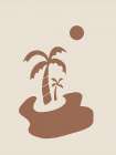 Minimal Island In Earth Tone Art Print