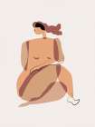 Nude In Breeze Art Print