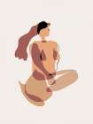 Nude Yoga Stretch Art Print