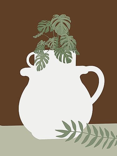 Still Life With White Vase Minimalist Print