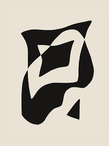 Strips Of Black Minimalist Print