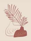 Vase In Line and Color Still Life Print