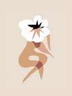 White Floral Ladylike Art Print