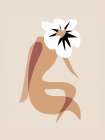 White Floral Manly Art Print