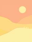Yellow Mountains Minimal Art Print