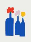 Blue Bottle Vase Art Print