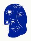Blue Mood Portrait Art Print