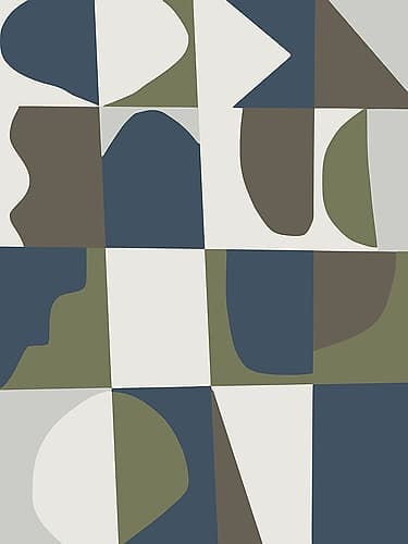 Mid Century Mosaic Minimalist Print