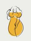 Minimalist Shy Nude Art Print
