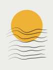 Minimalist Sun and Ocean Art Print
