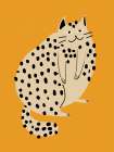 Orange Plump Cat Art Print