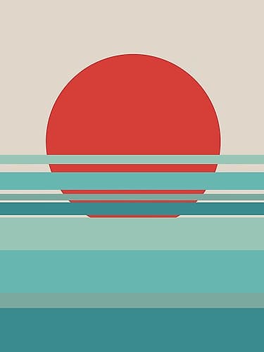Calm Linear Sea Minimalist Print