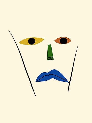 Lines and Cut Out Abstract Art Print