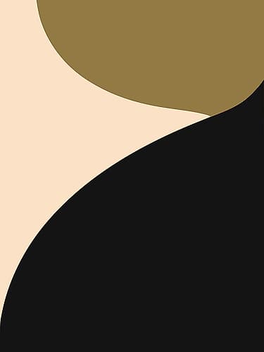 Minimal Abstract Curves Minimalist Print
