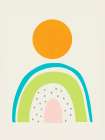 Minimal Mountain And Sun Art Print