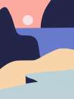 Minimalist Beach View Art Print