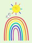 Rainbow Sun And Unicorn Art Print