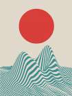 Red Sun Dune Art Print