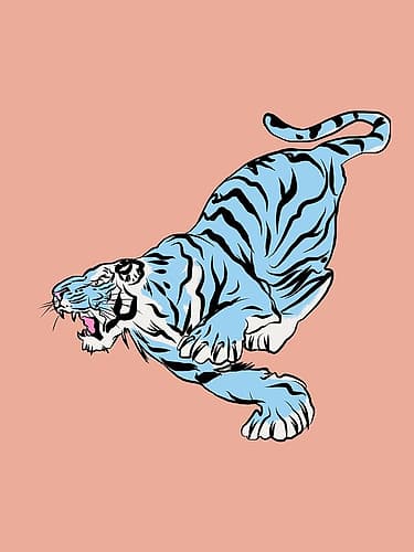 Chasing Tiger Minimalist Print