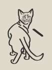 Line Art Cat Drawing 5 Art Print