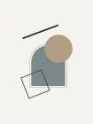 Minimal Scattered Geometircs Art Print