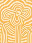 Yellow Striped Flower Art Print