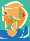 Abstract Cut Out Portrait Art Print
