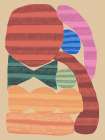 Abstract Stripe Minimal Collage 15 Art Print