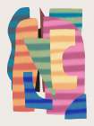 Abstract Stripe Minimal Collage 17 Art Print