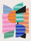 Abstract Stripe Minimal Collage 19 Abstract Art Print