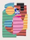 Abstract Stripe Minimal Collage 21 Abstract Art Print