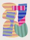 Abstract Stripe Minimal Collage 23 Art Print