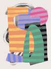 Abstract Stripe Minimal Collage 24 Art Print
